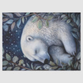 Polar Bear Boho Mystical Art Seidenpapier (Vorderseite)