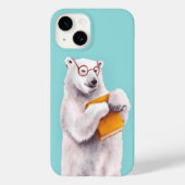 Polar Bear Book Lover Nerdy Case-Mate iPhone Hülle (Rückseite)