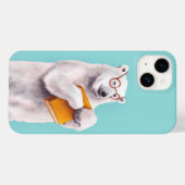 Polar Bear Book Lover Nerdy Case-Mate iPhone Hülle (Rückseite (Horizontal))