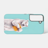 Polar Bear Book Lover - Niedliches Geek Animal Samsung Galaxy Hülle (Rückseite (Horizontal))