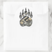 Polar Bear Botanical Footprint Nature Sticker (Tasche)