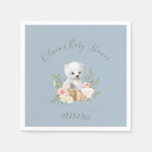 Polar Bear Boy Blue Baby Dusche Napkins