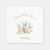 Polar Bear Boy Girl oder Boy Baby Showroom Napkins Serviette (Vorderseite)