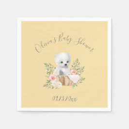 Polar Bear Boy Girl Yellow Baby Dusche Napkins Serviette