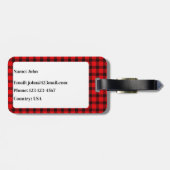 Polar Bear Buffalo Karierter Gepäcktag Gepäckanhänger (Rückseite horizontal)