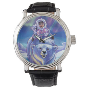 Polar Bear Bus Armbanduhr