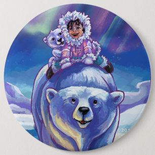 Polar Bear Bus Button