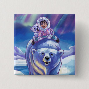 Polar Bear Bus Button