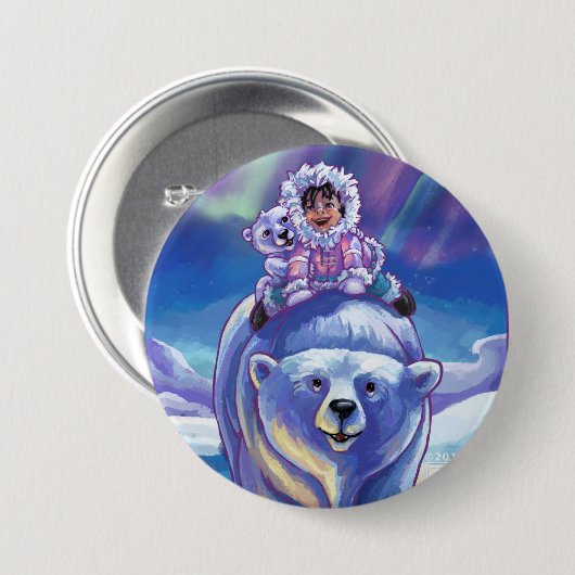 Polar Bear Bus Button (Vorne & Hinten)