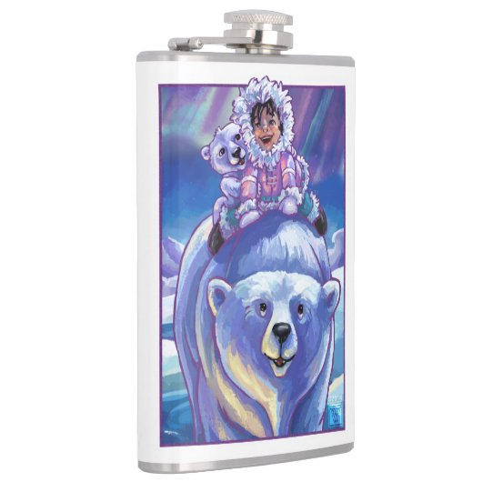 Polar Bear Bus Flachmann (Rechts)