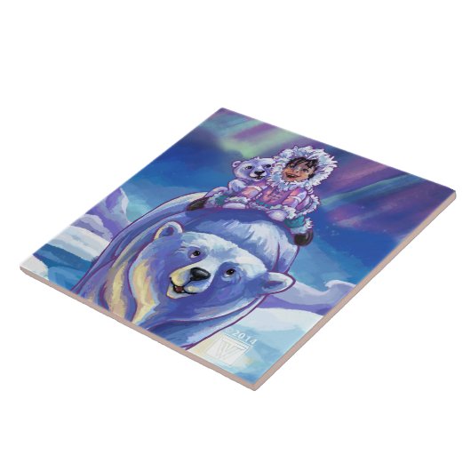 Polar Bear Bus Fliese (Seite)