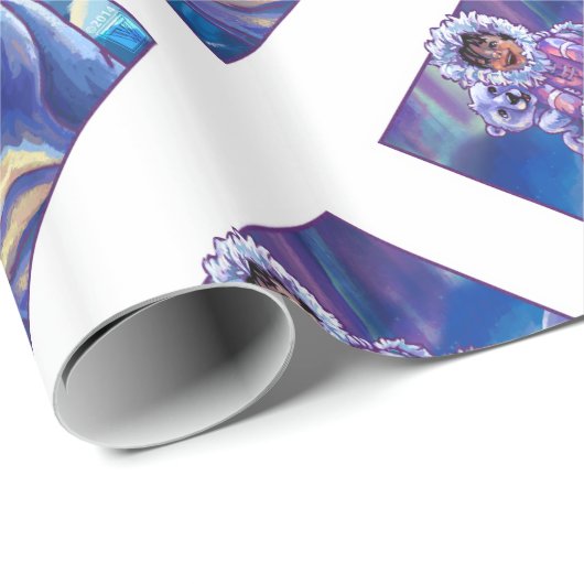 Polar Bear Bus Geschenkpapier (Rolleneckpunkt)