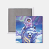 Polar Bear Bus Magnet (Vorderseite/Rückseite)