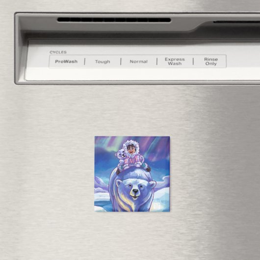 Polar Bear Bus Magnet (In Situ (Geschirrspüler))