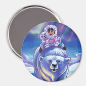 Polar Bear Bus Magnet (Vorderseite/Rückseite)