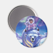 Polar Bear Bus Magnet (Vorderseite/Rückseite)