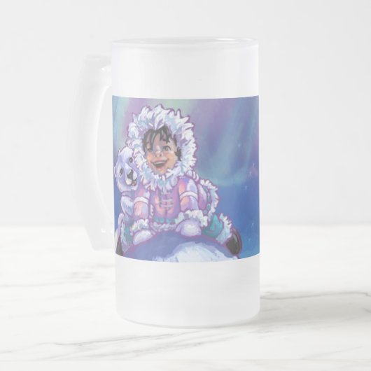 Polar Bear Bus Mattglas Bierglas (Vorderseite Links)