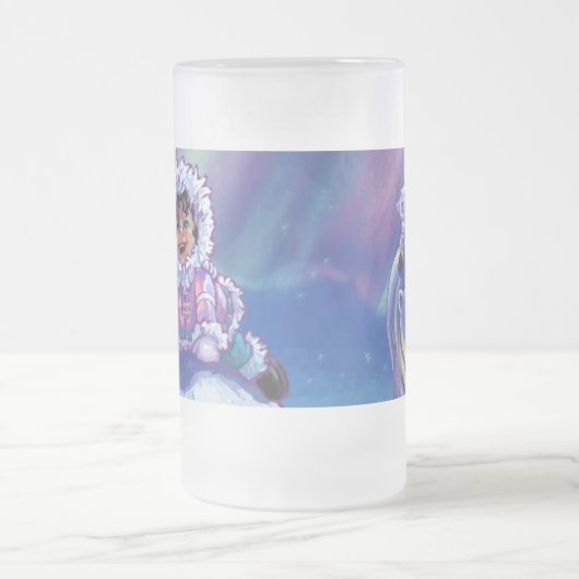 Polar Bear Bus Mattglas Bierglas (Mittel)