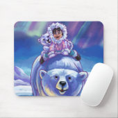 Polar Bear Bus Mousepad (Mit Mouse)