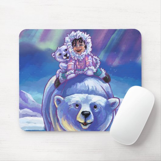Polar Bear Bus Mousepad (Mit Mouse)