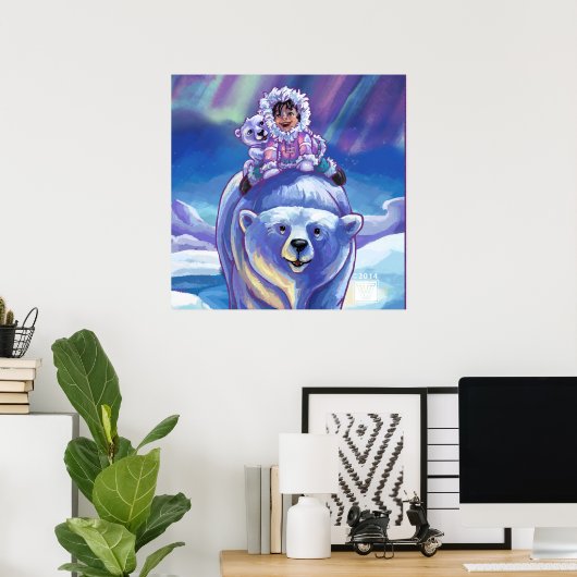 Polar Bear Bus Poster (Heimbüro)