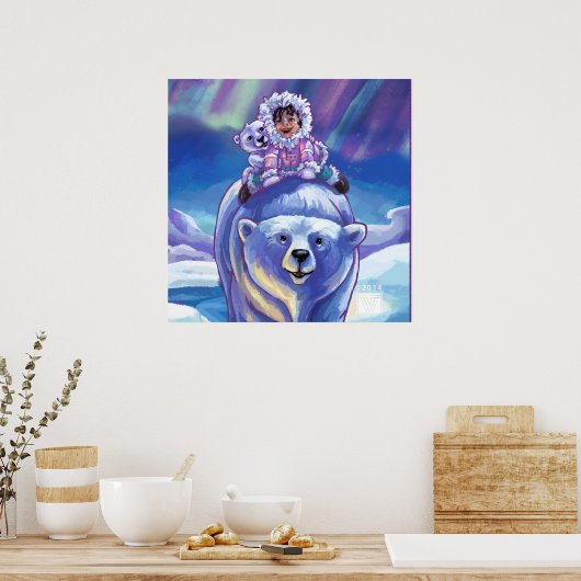 Polar Bear Bus Poster (Küche)