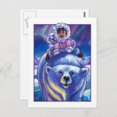 Polar Bear Bus Postkarte (Vorne/Hinten)