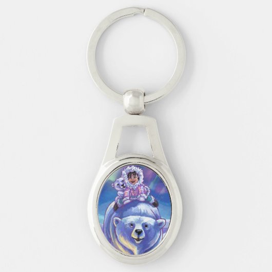 Polar Bear Bus Schlüsselanhänger (Vorderseite)