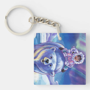 Polar Bear Bus Schlüsselanhänger