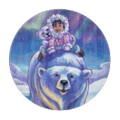 Polar Bear Bus Schneidebrett (Vorderseite)