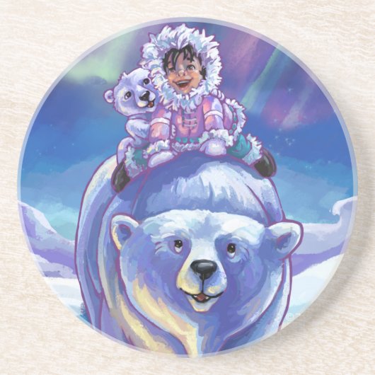 Polar Bear Bus Untersetzer (Vorne)