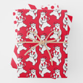 Polar Bear Candy Cane Wrapping Paper Set 3 Geschenkpapier Set (Beispiel)