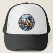 Polar Bear Caps & Hats Wildlife Bear Art Hat Truckerkappe (Vorderseite)