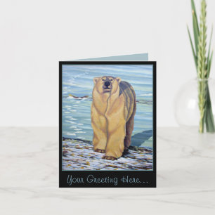 Polar Bear Cards Custom Wildlife Art Cards Feiertagskarte