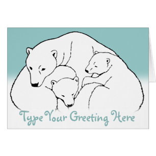 Polar Bear Cards Personalisierte Baby Bear Cards