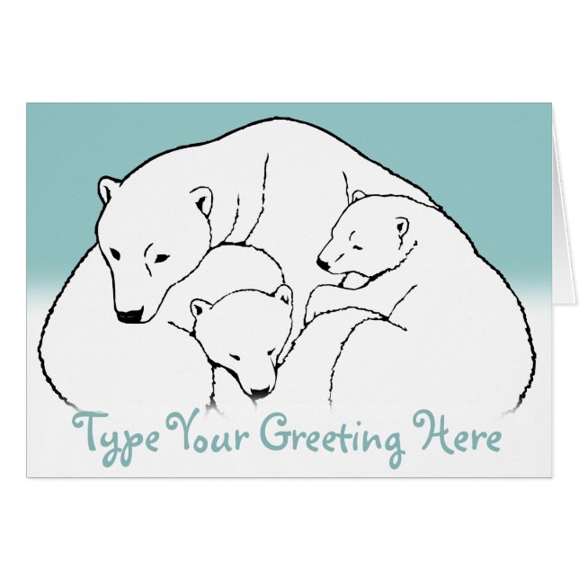 Polar Bear Cards Personalisierte Baby Bear Cards (Vorderseite (Horizontal))
