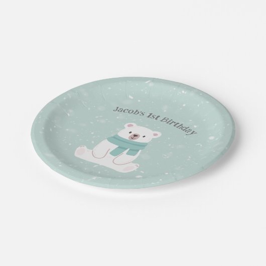 Polar Bear Celebration Paper Teller (Schrägansicht)