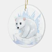 Polar Bear Ceramic Ornament (Links)