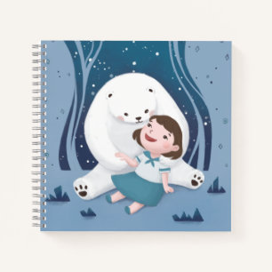 Polar Bear & Child Illustration Notizblock