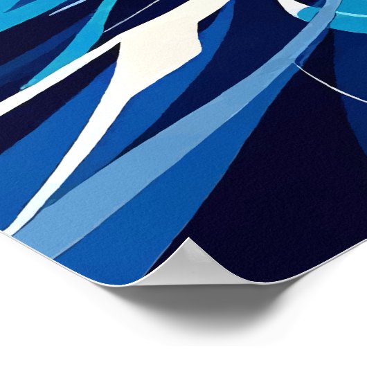 Polar Bear Chill - Arktis Minimalistischer Pop Des Poster (Ecke)