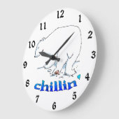 Polar Bear Chill Wanduhr (Winkel)
