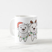 Polar Bear Christmas Animals Kaffeetasse (Vorderseite Links)