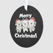 Polar Bear Christmas Animals Polar Bears Merry Ornament (Vorderseite)