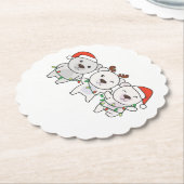 Polar Bear Christmas Animals Untersetzer (angewinkelt)