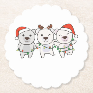 Polar Bear Christmas Animals Untersetzer