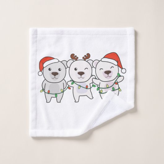 Polar Bear Christmas Animals Waschlappen (Waschlappen)