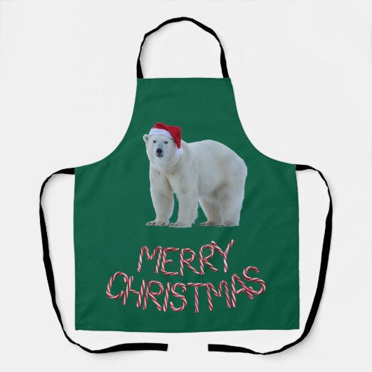 Polar Bear Christmas Apron Schürze (Vorderseite)