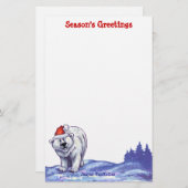 Polar Bear Christmas Briefpapier (Vorne/Hinten)