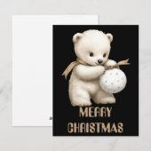 Polar Bear Christmas Card Feiertagskarte (Vorne/Hinten)