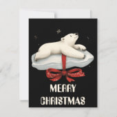 Polar Bear Christmas Card Feiertagskarte (Vorderseite)